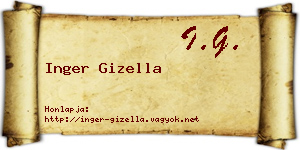 Inger Gizella névjegykártya